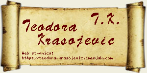 Teodora Krasojević vizit kartica